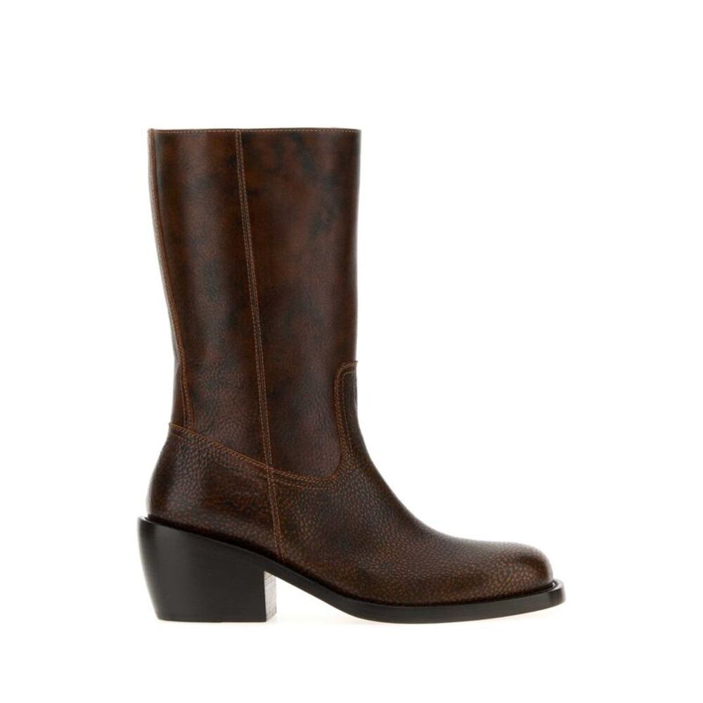 Dries Van Noten Women Brown Leather Boots